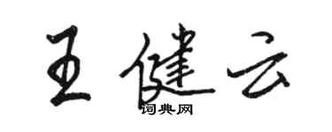 駱恆光王健雲行書個性簽名怎么寫