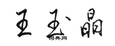 駱恆光王玉晶行書個性簽名怎么寫