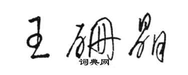 駱恆光王硼晶草書個性簽名怎么寫