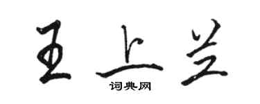 駱恆光王上蘭行書個性簽名怎么寫