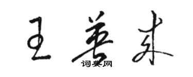 駱恆光王英來草書個性簽名怎么寫