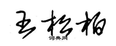 朱錫榮王松柏草書個性簽名怎么寫