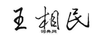 駱恆光王相民行書個性簽名怎么寫