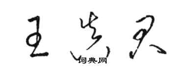 駱恆光王真君草書個性簽名怎么寫