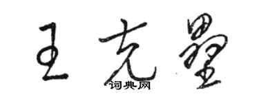 駱恆光王克壘草書個性簽名怎么寫