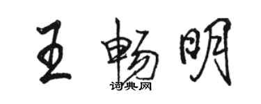 駱恆光王暢明行書個性簽名怎么寫