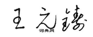 駱恆光王元鑄草書個性簽名怎么寫