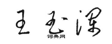 駱恆光王玉瀾草書個性簽名怎么寫