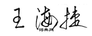 駱恆光王海捷草書個性簽名怎么寫