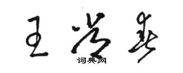 駱恆光王常春草書個性簽名怎么寫