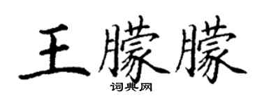丁謙王朦朦楷書個性簽名怎么寫