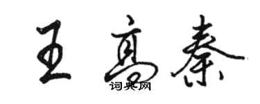 駱恆光王高秦行書個性簽名怎么寫