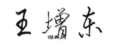 駱恆光王增東行書個性簽名怎么寫