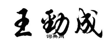 胡問遂王勁成行書個性簽名怎么寫