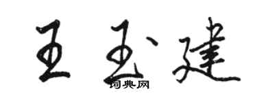 駱恆光王玉建行書個性簽名怎么寫