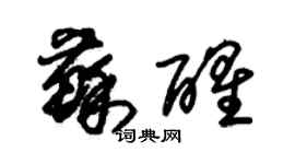 朱錫榮甦醒草書個性簽名怎么寫