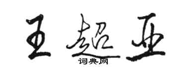駱恆光王超亞行書個性簽名怎么寫