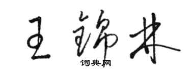 駱恆光王錦林草書個性簽名怎么寫