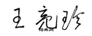 駱恆光王亮珍草書個性簽名怎么寫