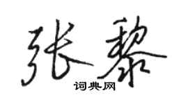 駱恆光張黎行書個性簽名怎么寫