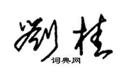 朱錫榮劉桂草書個性簽名怎么寫