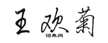 駱恆光王歡菊行書個性簽名怎么寫