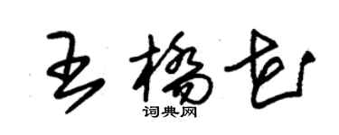 朱錫榮王橋花草書個性簽名怎么寫