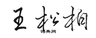 駱恆光王松柏行書個性簽名怎么寫