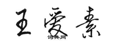 駱恆光王愛素行書個性簽名怎么寫