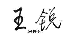 駱恆光王銳行書個性簽名怎么寫