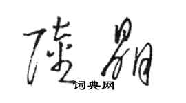 駱恆光陸晶草書個性簽名怎么寫