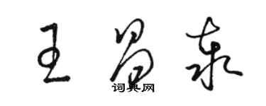 駱恆光王昌泰草書個性簽名怎么寫