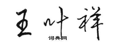 駱恆光王葉祥行書個性簽名怎么寫