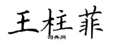 丁謙王柱菲楷書個性簽名怎么寫
