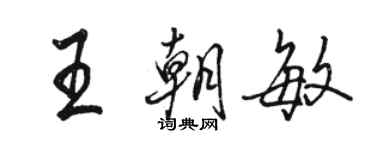 駱恆光王朝敏行書個性簽名怎么寫