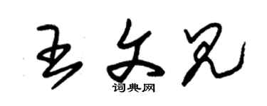 朱錫榮王文見草書個性簽名怎么寫