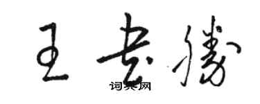 駱恆光王書勝草書個性簽名怎么寫
