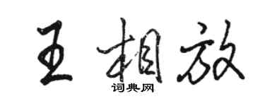 駱恆光王相放行書個性簽名怎么寫