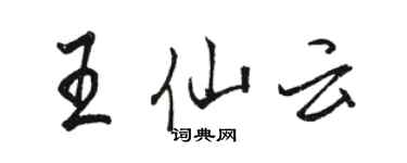 駱恆光王仙雲行書個性簽名怎么寫