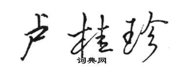 駱恆光盧桂珍行書個性簽名怎么寫