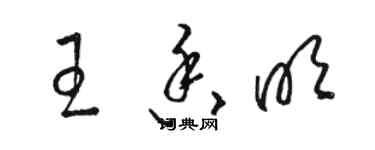 駱恆光王香明草書個性簽名怎么寫