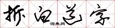 朱錫榮拆白道字草書怎么寫