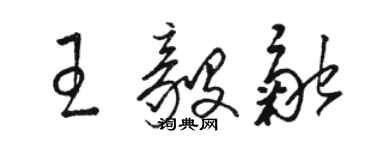 駱恆光王毅融草書個性簽名怎么寫