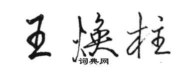 駱恆光王煥柱行書個性簽名怎么寫