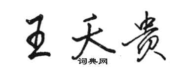 駱恆光王夭貴行書個性簽名怎么寫