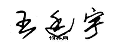 朱錫榮王廷宇草書個性簽名怎么寫