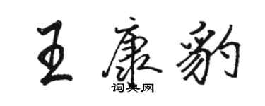 駱恆光王康豹行書個性簽名怎么寫