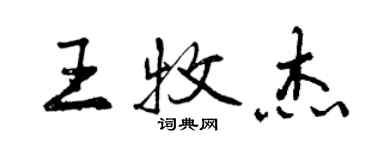 曾慶福王牧傑行書個性簽名怎么寫