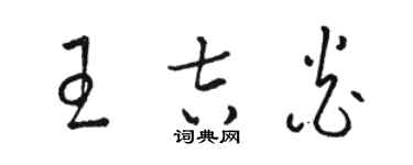 駱恆光王吉炎草書個性簽名怎么寫