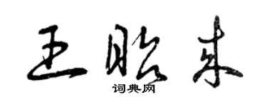 曾慶福王昭來草書個性簽名怎么寫